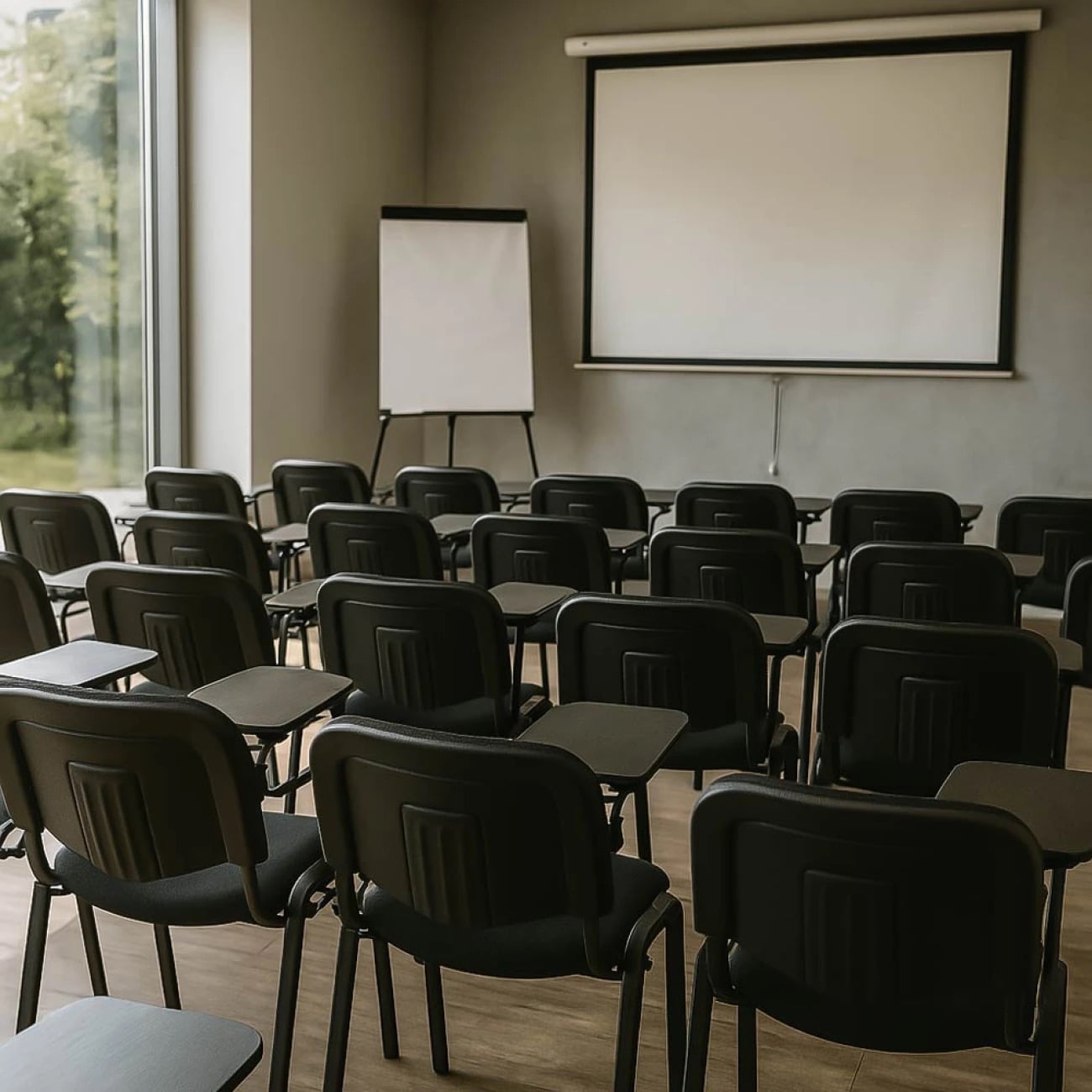 Scaune conferință cu măsuță rabatabilă HRC 606 diverse culori sală